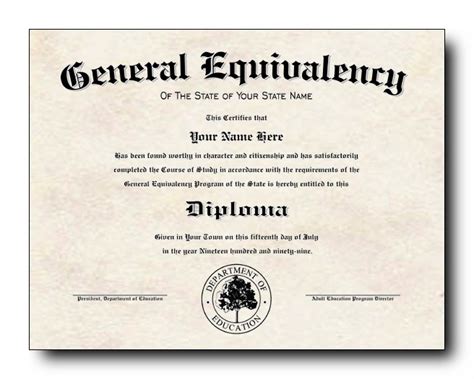 how to make a ged certificate